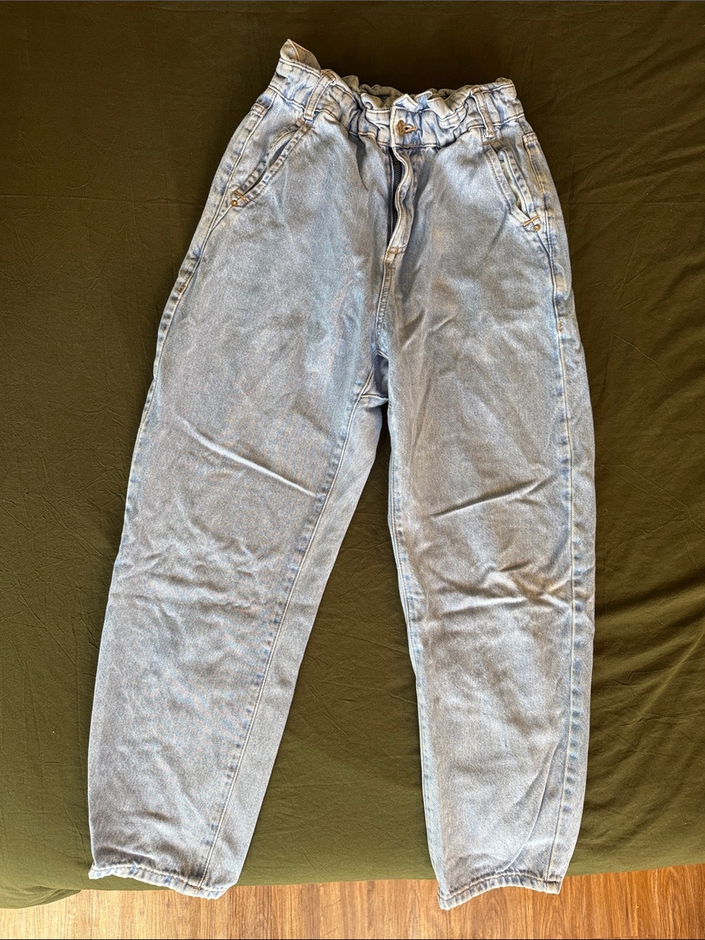 Zara Light Blue Straight Leg Jeans